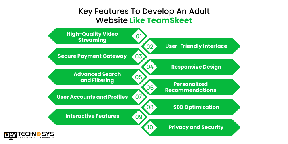 Key Features To Develop An Adult Website Like TeamSkeet